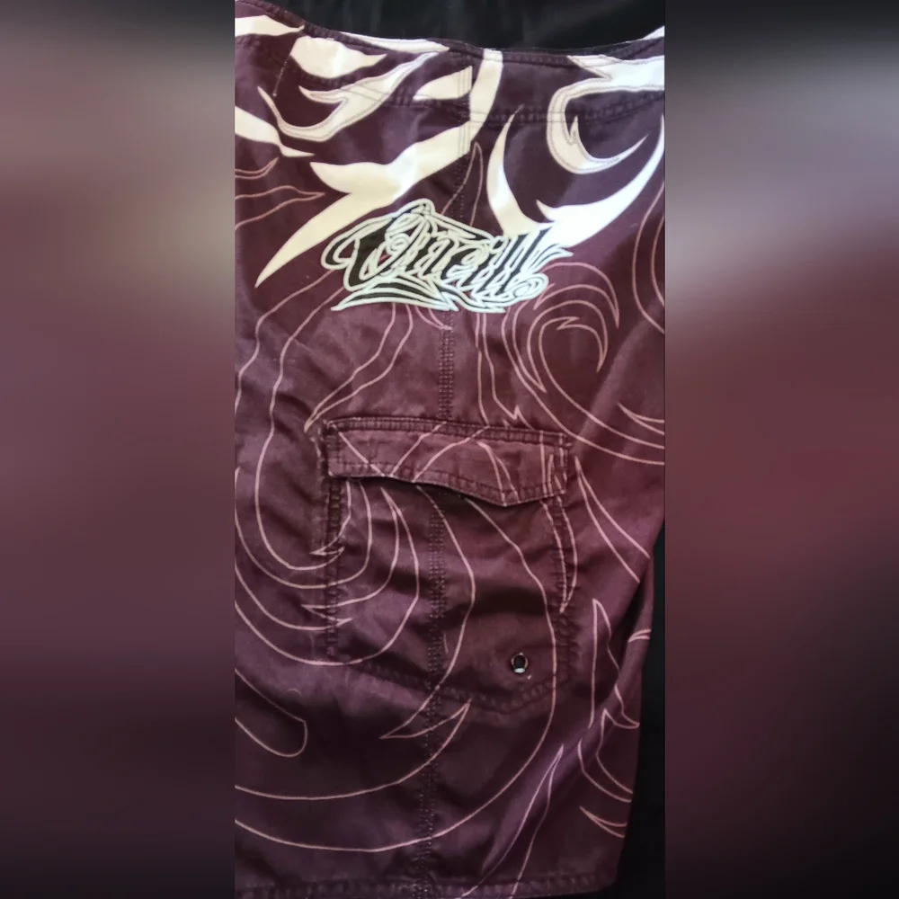 O'Neill Y2K Skull Board Shorts XL 36 Surf Beach Vacation Cruise Resortwear